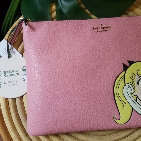 Archie Large zip Comics Pink Pouch Kate Spade - Picture 10 of 11